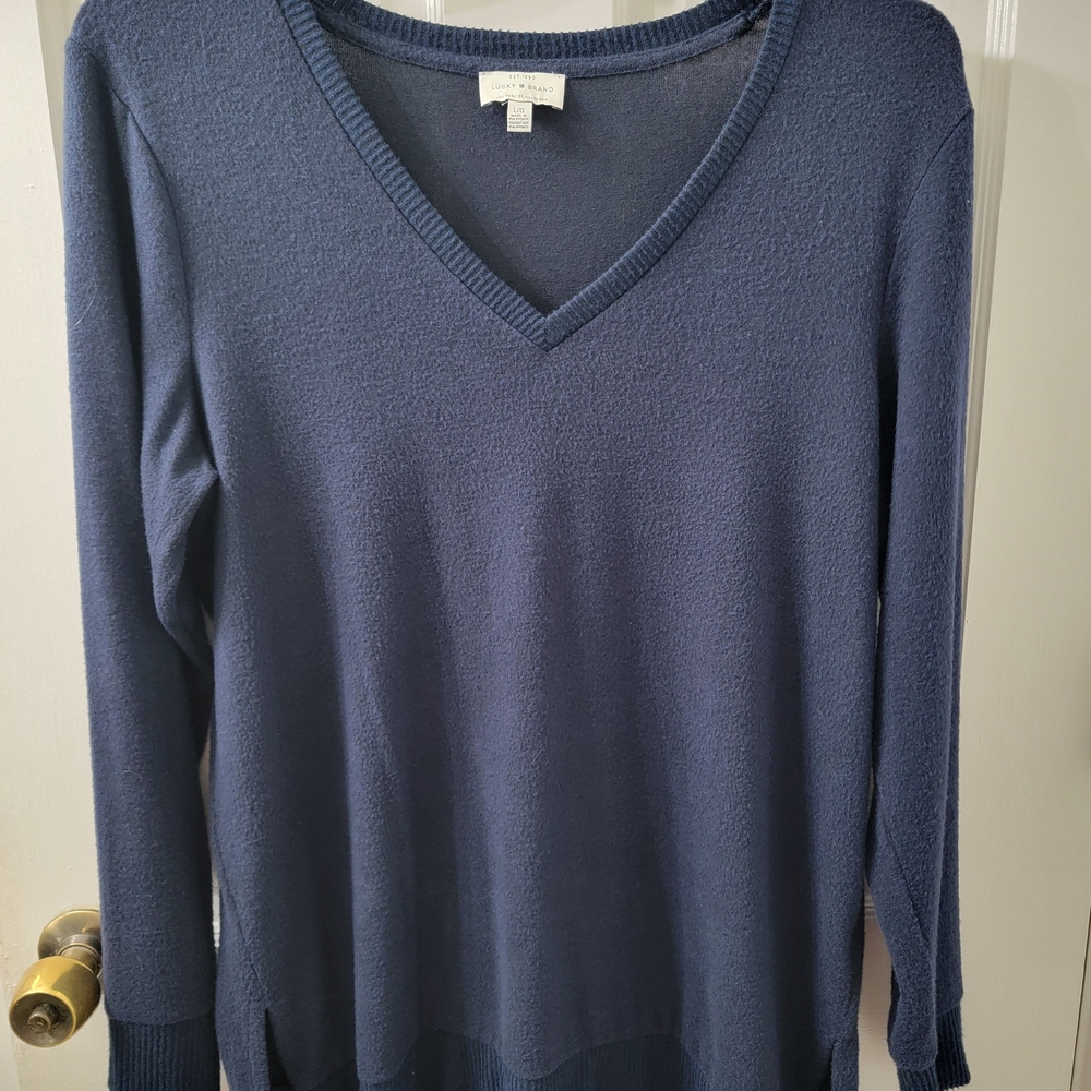 Lucky Brand Navy Knit Top